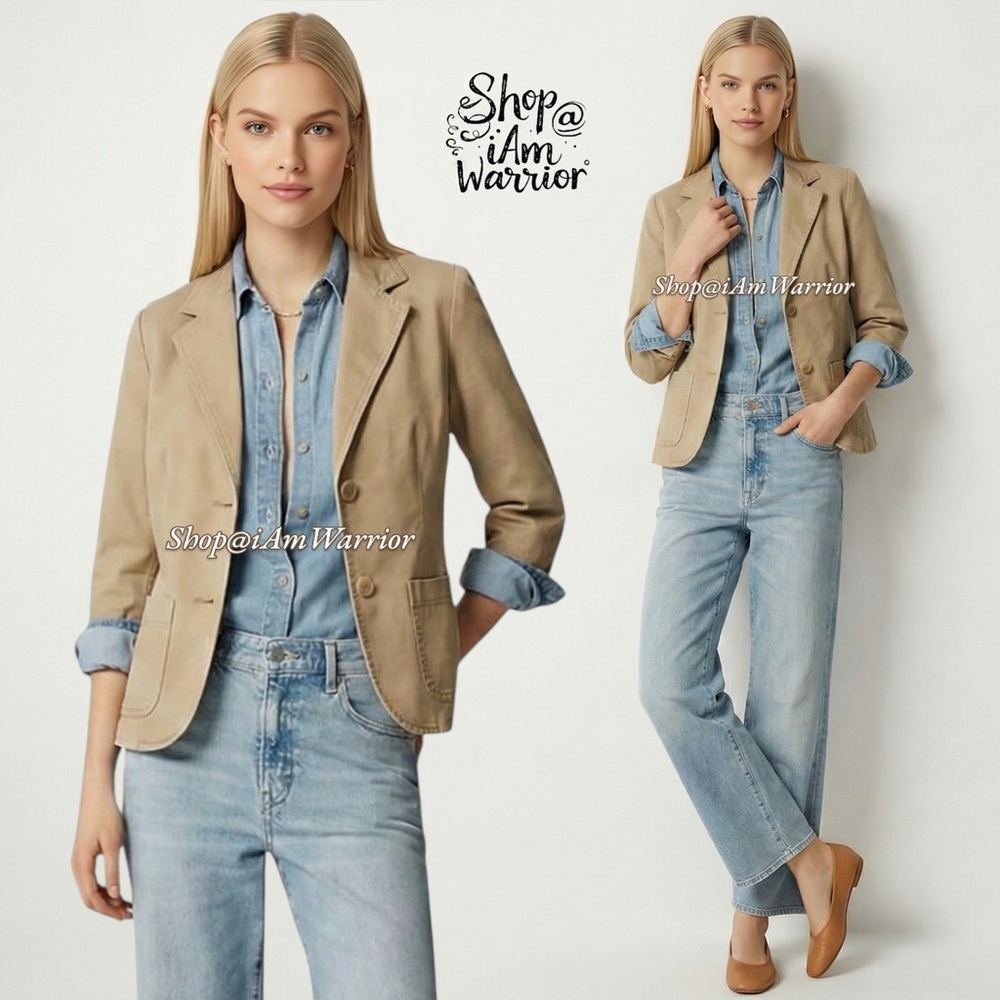 Old Navy NWT cotton twill button jacket/blazer *shop@iamwarrior